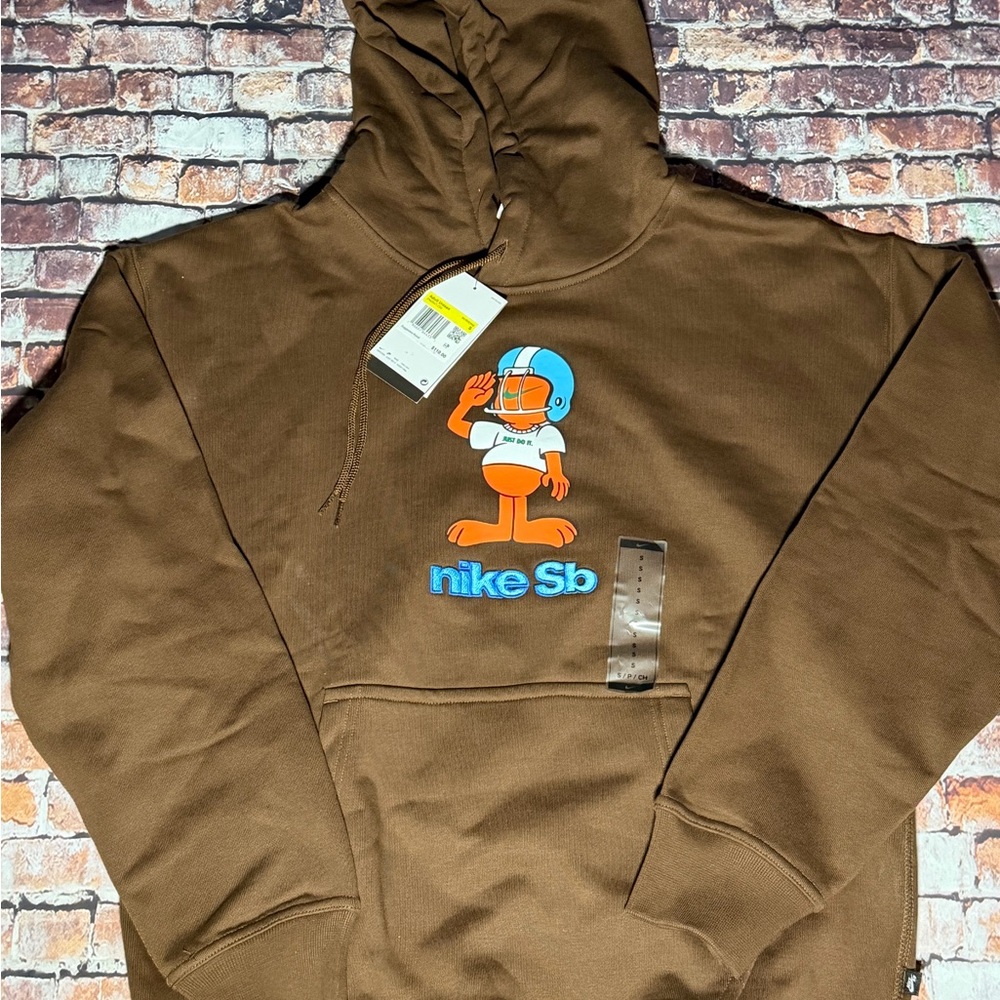 Nike Brown Hoodie with Graphic Design
